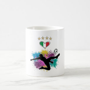 Italien Shirt-Flag-Splash für Fußball Kaffeetasse
