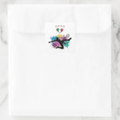 Italien Shirt-Flag-Splash für Fußball Quadratischer Aufkleber (Tasche)