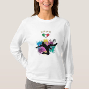Italien Shirt-Flag-Splash für Fußball T-Shirt