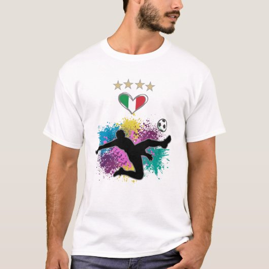 Italien Shirt-Flag-Splash für Fußball T-Shirt (Vorderseite)