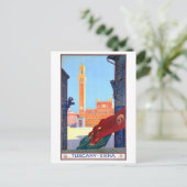 Italien Siena Vintage Reiseplaner restauriert Postkarte (Stehend Vorderseite)