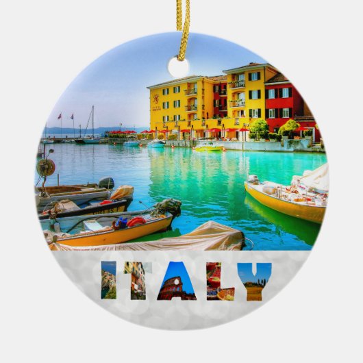 Italien Sirmione Gardasee Keramik Ornament (Vorne)