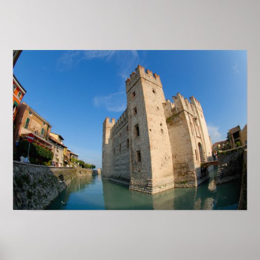 Italien, Sirmione, Gardasee, Scaliger Poster (Vorne)