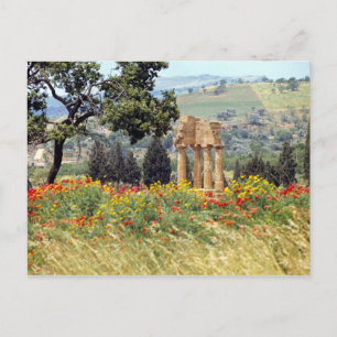 Italien, Sizilien, Agrigento. Die Ruinen der Postkarte