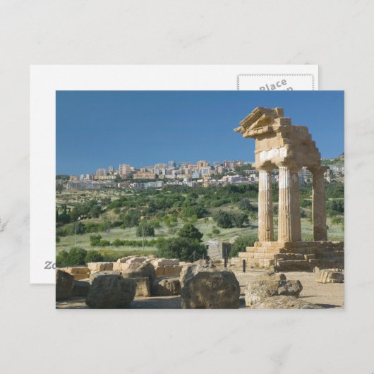Italien, Sizilien, Agrigento, La Valle dei Templi, Postkarte (Vorne/Hinten)