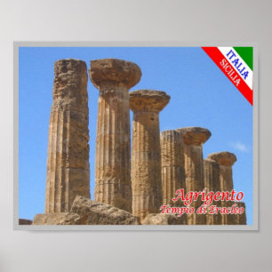 Italien - Sizilien - Agrigento - Tempio di Eracleo Poster