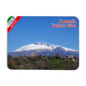 Italien - Sizilien - Catania - Ätna mit Schnee - Magnet (Horizontal)