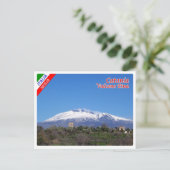 Italien - Sizilien - Catania - Ätna mit Schnee - Postkarte (Stehend Vorderseite)