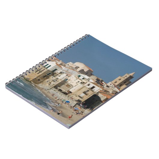 Italien, Sizilien, Cefalu, Stadtanblick mit Duomo  Notizblock (Linke Seite)