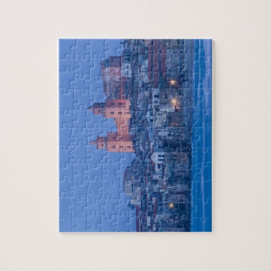 Italien, Sizilien, Cefalu, View with Duomo aus Puzzle (Vertikal)