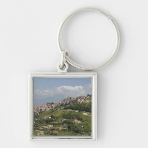 Italien, Sizilien, Enna, Calascibetta, Morgenansic Schlüsselanhänger