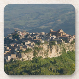 Italien, Sizilien, Enna, Calascibetta, Morgenansic Untersetzer