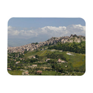 Italien, Sizilien, Enna, Calascibetta, Morning Vie Magnet