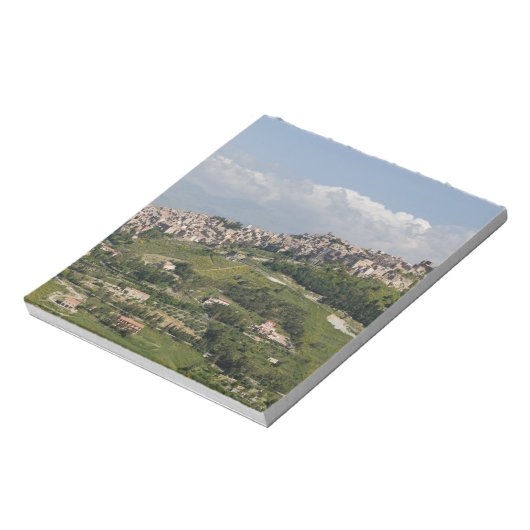 Italien, Sizilien, Enna, Calascibetta, Morning Vie Notizblock (Rotiert)