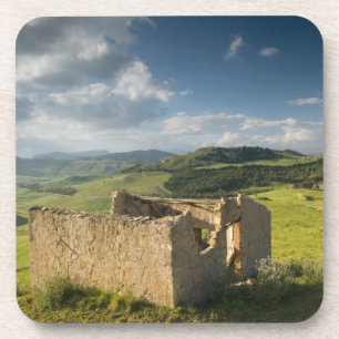Italien, Sizilien, Enna, Pergusa, altes Bauernhaus Getränkeuntersetzer