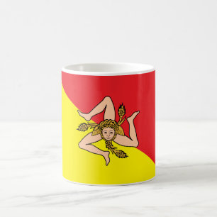 Italien - Sizilien - Flagge Sizilien - Kaffeetasse