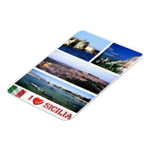 Italien - Sizilien - I Liebe - Magnet