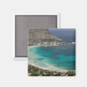 Italien, Sizilien, Mondello, Aussicht vom Strand Magnet (Vorderseite/Rückseite)