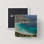 Italien, Sizilien, Mondello, Sicht auf den Strand Button (Vorne & Hinten)