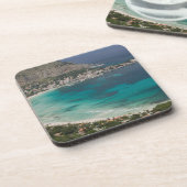 Italien, Sizilien, Mondello, Sicht auf den Strand Getränkeuntersetzer (Linke Seite)