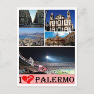 Italien - Sizilien - Palermo - I Liebe - Postkarte
