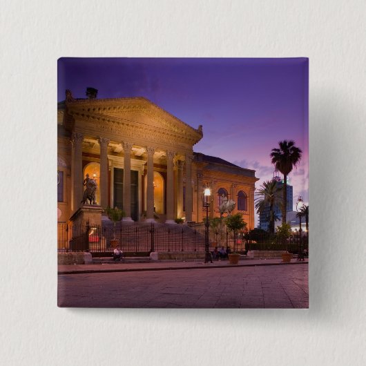 Italien, Sizilien, Palermo, Teatro Massimo Opera Button (Vorderseite)