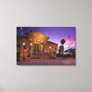Italien, Sizilien, Palermo, Teatro Massimo Opernth Leinwanddruck