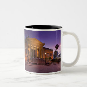 Italien, Sizilien, Palermo, Teatro Massimo Opernth Zweifarbige Tasse