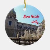 Italien: Sizilien Panorama Weihnachtsschmuck (Vorne)