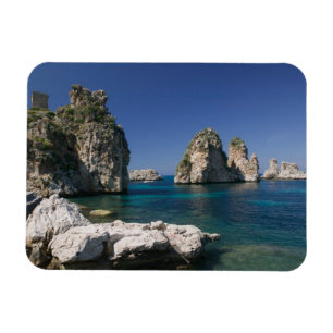 Italien, Sizilien, Scopello, Felsen bei Tonnara Magnet