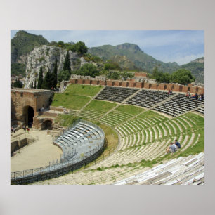 Italien, Sizilien, Taormina. 3. Jahrhundert Poster