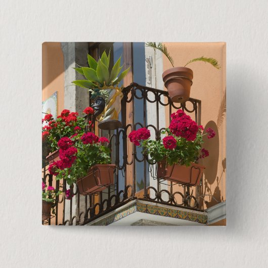 ITALIEN, Sizilien, TAORMINA: Corso Umberto 1, Button (Vorderseite)