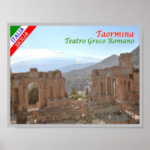 Italien - Sizilien - Taormina - griechisch-römisch Poster