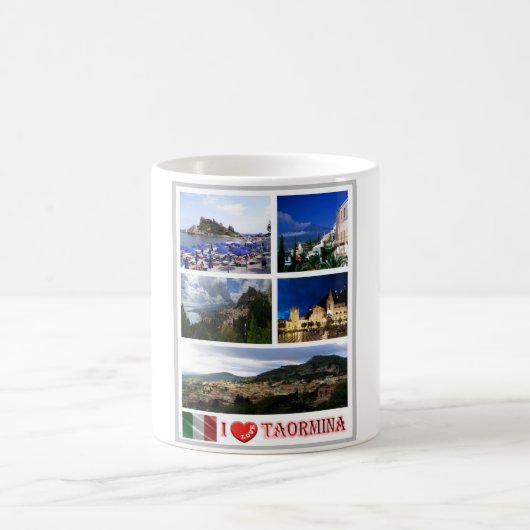 Italien - Sizilien - Taormina - I Liebe - Kaffeetasse (Mittel)