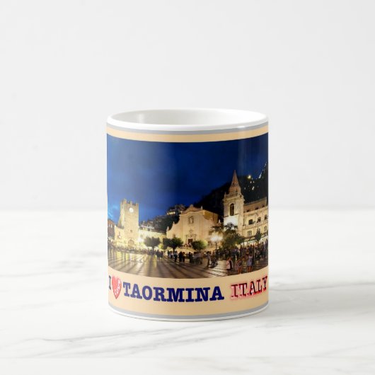 Italien - Sizilien - Taormina - I Liebe - Kaffeetasse (Mittel)