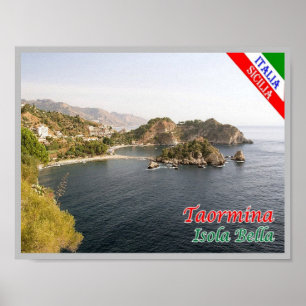 Italien - Sizilien - Taormina - Isola Bella - Poster