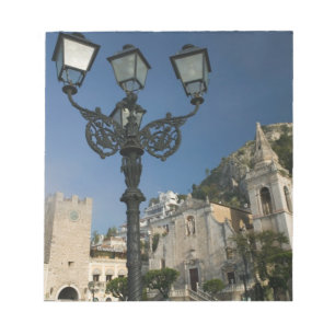 ITALIEN, Sizilien, TAORMINA: Piazza iX Aprile, San Notizblock