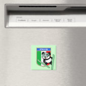 Italien Ski-Sprung Panda Magnet (In Situ (Geschirrspüler))