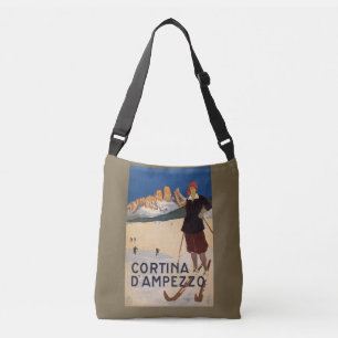 Italien Skifahren Vintage Reisetaschen Tragetaschen Mit Langen Trägern