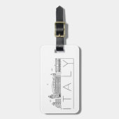 Italien - Skyline-Gepäckträger Gepäckanhänger (Vorderseite vertikal)