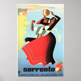 ITALIEN SORRENTO Neapel Girls Tanzen Poster