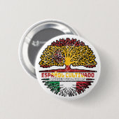 Italien - Spanien - Roots-Flagge Button (Vorne & Hinten)