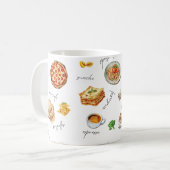 Italien Spaß Essen Koch Bunt Kaffeetasse (Vorderseite Links)