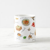 Italien Spaß Essen Koch Bunt Kaffeetasse (Mittel)