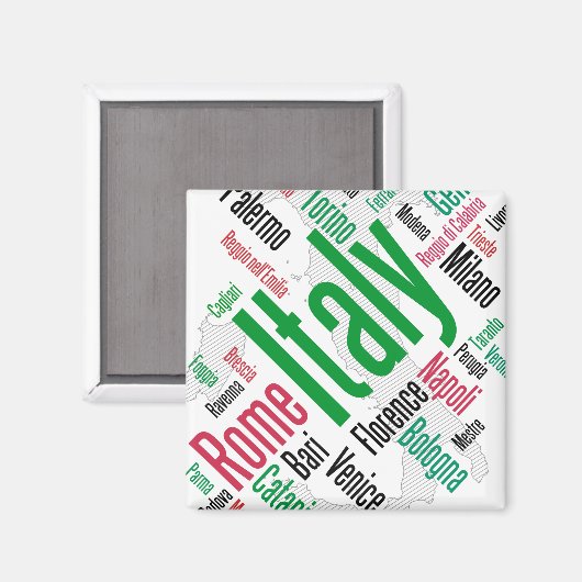 Italien - Stadt der Städte Magnet (Vorderseite/Rückseite)