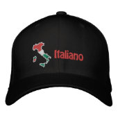 Italien - StickHat Bestickte Baseballkappe (Vorderseite)
