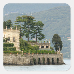 Italien, Stresa, Lago Maggiore, Isola Bella 2 Quadratischer Aufkleber
