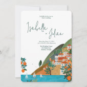 Italien Summer Orange Wedding Einladung (Vorderseite)