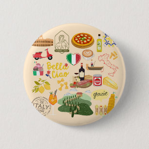 Italien-Symbole Button