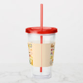 Italien Symbole für Reisende Acryltrinkbecher (Rechts)